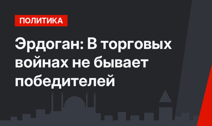 Эрдоган: В торговых войнах не бывает победителей