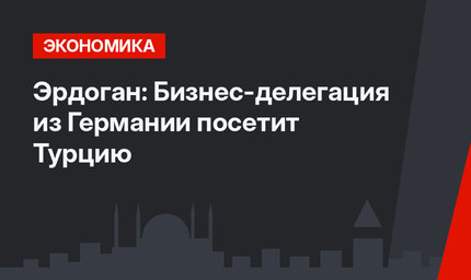 Эрдоган: Бизнес-делегация из Германии посетит Турцию