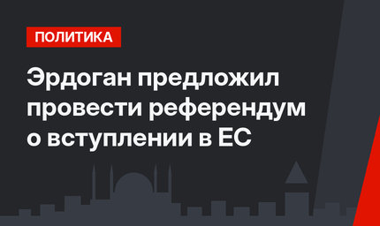 Эрдоган предложил провести референдум о вступлении в ЕС