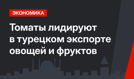 Томаты лидируют в турецком экспорте овощей и фруктов 