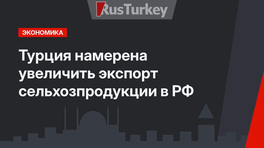 Турция намерена увеличить экспорт сельхозпродукции в РФ 