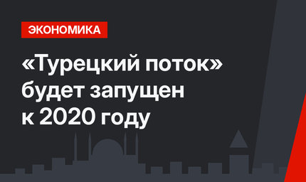 «Турецкий поток» будет запущен к 2020 году