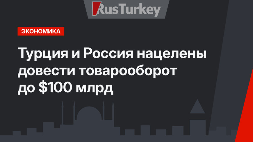Турция и Россия нацелены довести товарооборот до $100 млрд