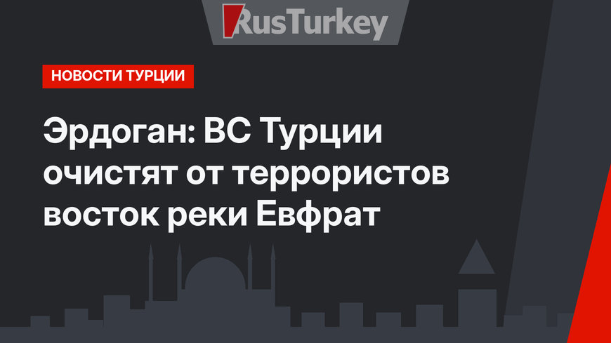 Эрдоган: ВС Турции очистят от террористов восток реки Евфрат