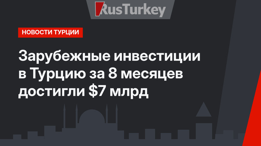 Зарубежные инвестиции в Турцию за 8 месяцев достигли $7 млрд