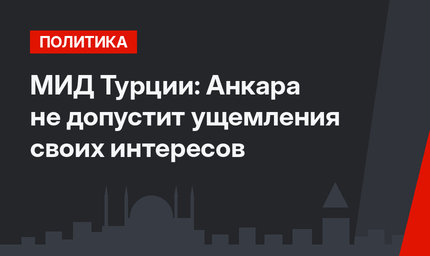 МИД Турции: Анкара не допустит ущемления своих интересов