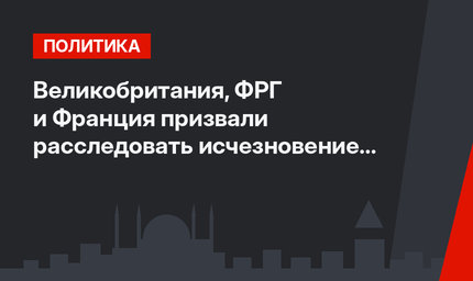 Великобритания, ФРГ и Франция призвали расследовать исчезновение Кашикчы