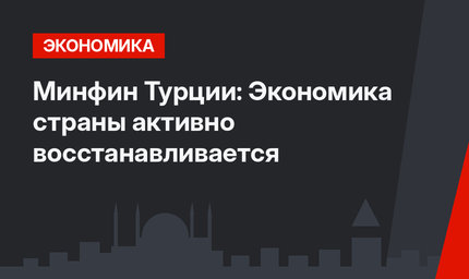 Минфин Турции: Экономика страны активно восстанавливается