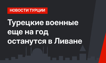 Турецкие военные еще на год останутся в Ливане