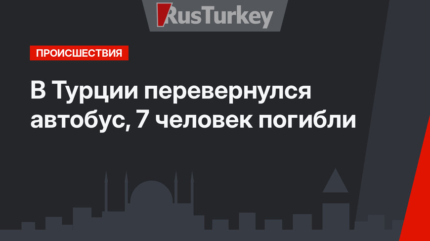 В Турции перевернулся автобус, 7 человек погибли