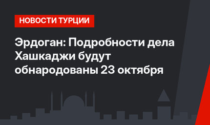 Эрдоган: Подробности дела Хашкаджи будут обнародованы 23 октября