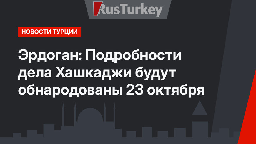 Эрдоган: Подробности дела Хашкаджи будут обнародованы 23 октября