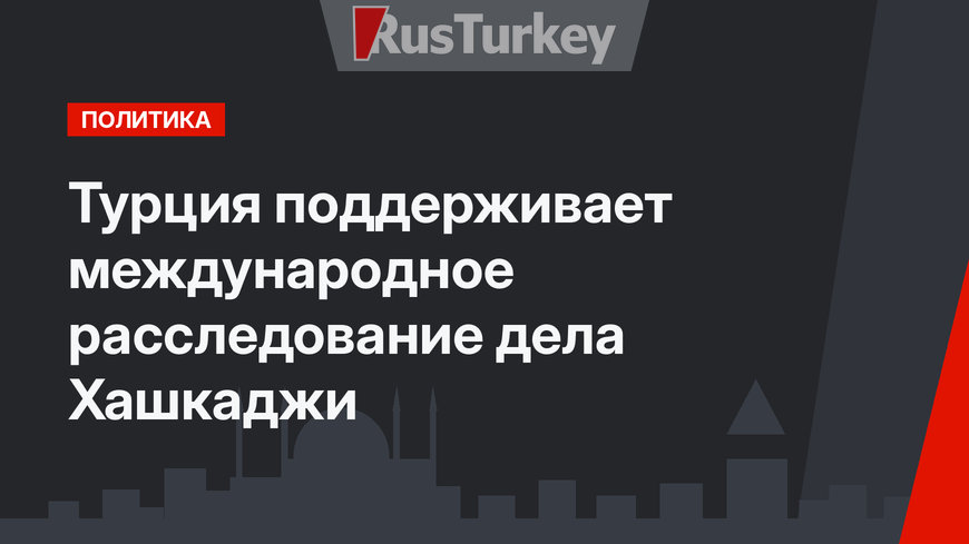 Турция поддерживает международное расследование дела Хашкаджи