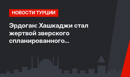 Эрдоган: Хашкаджи стал жертвой зверского спланированного преступления