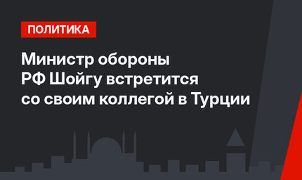 Министр обороны РФ Шойгу встретится со своим коллегой в Турции