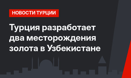 Турция разработает два месторождения золота в Узбекистане