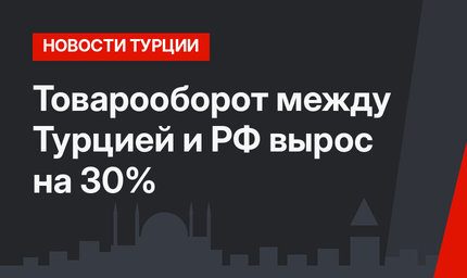 Товарооборот между Турцией и РФ вырос на 30%