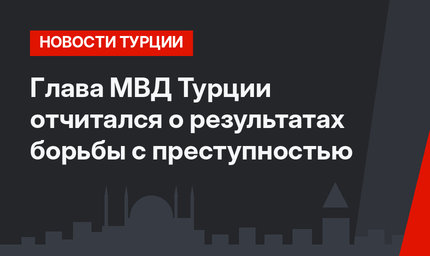 Глава МВД Турции отчитался о результатах борьбы с преступностью