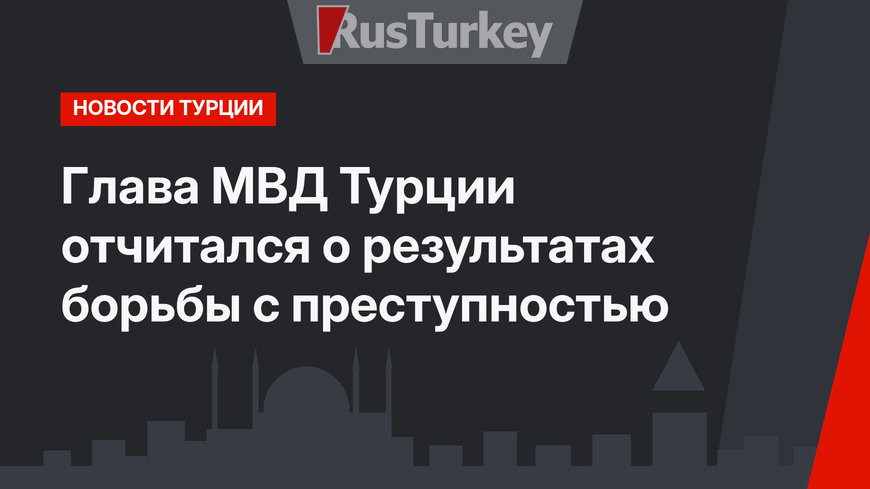 Глава МВД Турции отчитался о результатах борьбы с преступностью