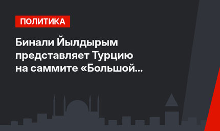 Бинали Йылдырым представляет Турцию на саммите «Большой двадцатки»