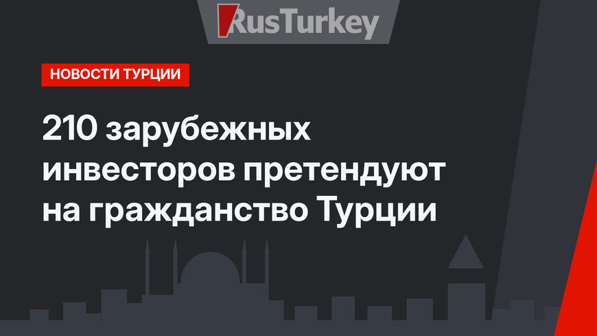 210 зарубежных инвесторов претендуют на гражданство Турции
