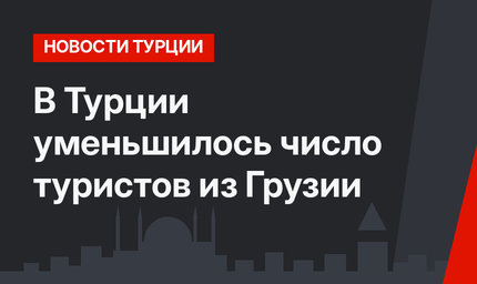 В Турции уменьшилось число туристов из Грузии
