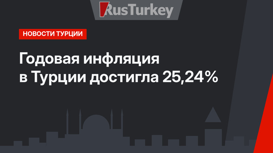 Годовая инфляция в Турции достигла 25,24%
