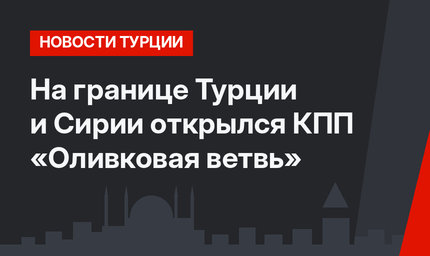 На границе Турции и Сирии открылся КПП «Оливковая ветвь»