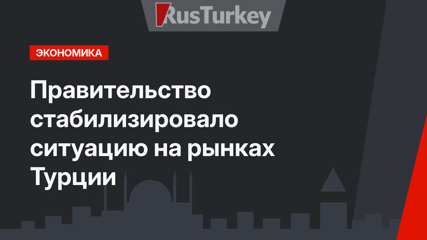 Правительство стабилизировало ситуацию на рынках Турции 