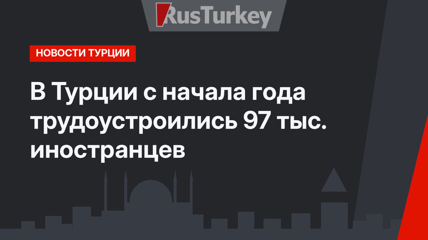 В Турции с начала года трудоустроились 97 тыс. иностранцев 