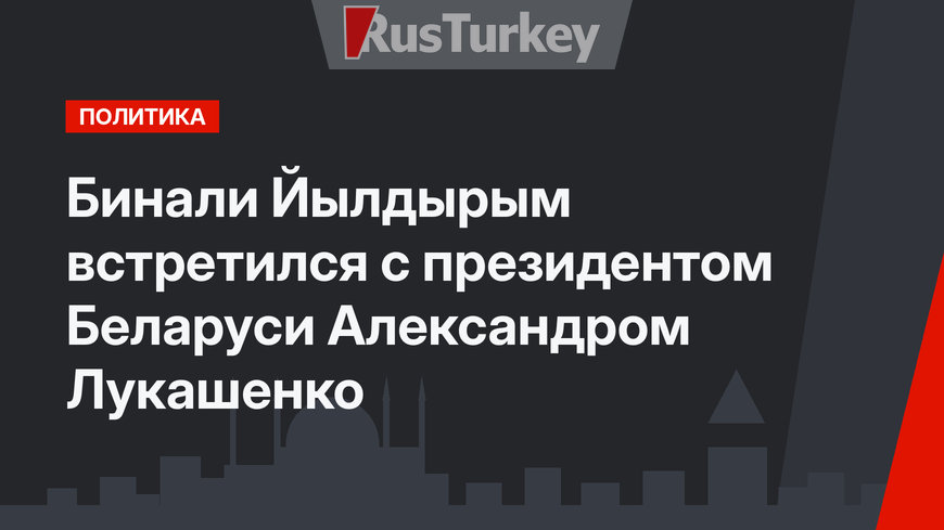 Бинали Йылдырым встретился с президентом Беларуси Александром Лукашенко