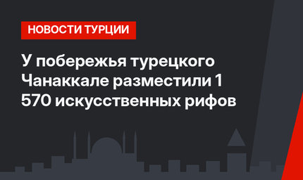 У побережья турецкого Чанаккале разместили 1 570 искусственных рифов