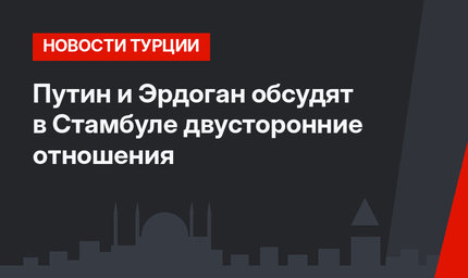 Путин и Эрдоган обсудят в Стамбуле двусторонние отношения