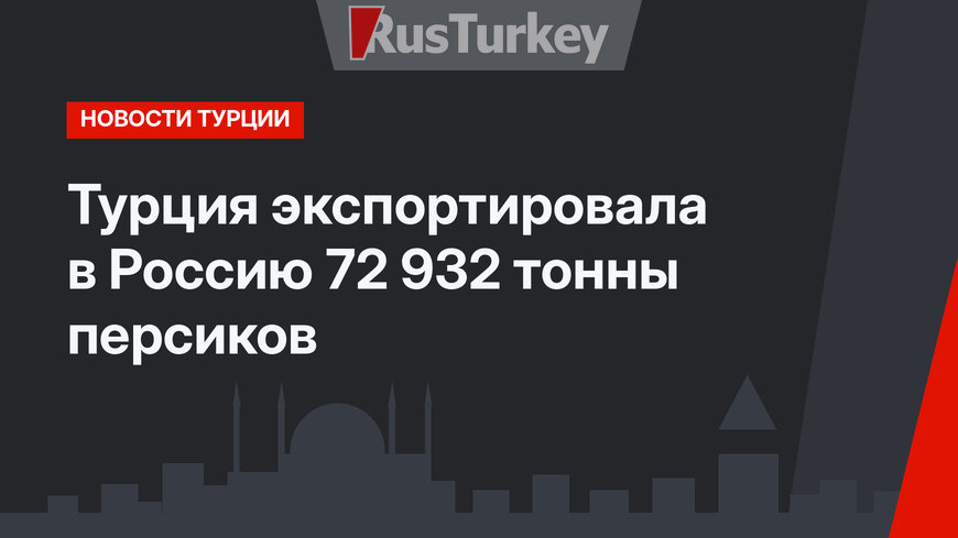 Турция экспортировала в Россию 72 932 тонны персиков