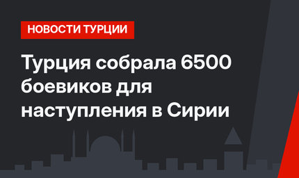 Турция собрала 6500 боевиков для наступления в Сирии