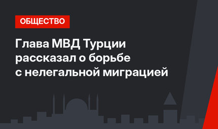 Глава МВД Турции  рассказал о борьбе с нелегальной миграцией