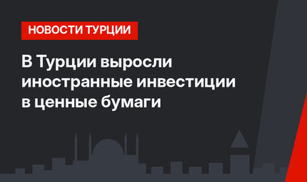  В Турции выросли иностранные инвестиции в ценные бумаги