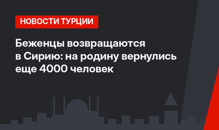 Беженцы возвращаются в Сирию: на родину вернулись еще 4000 человек