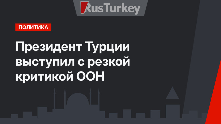 Президент Турции выступил с резкой критикой ООН