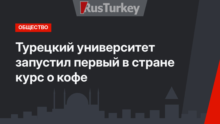 Турецкий университет запустил первый в стране курс о кофе
