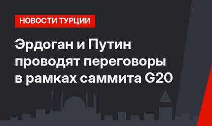 Эрдоган и Путин проводят переговоры в рамках саммита G20