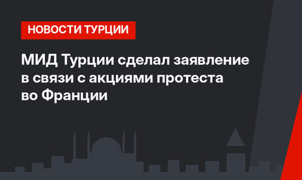 МИД Турции сделал заявление в связи с акциями протеста во Франции 