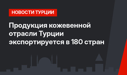 Продукция кожевенной отрасли Турции экспортируется в 180 стран 