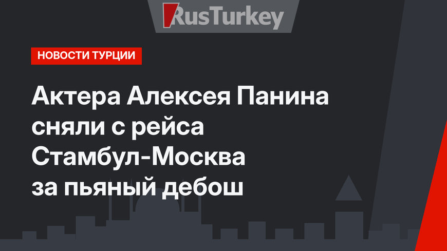 Актера Алексея Панина сняли с рейса Стамбул-Москва за пьяный дебош