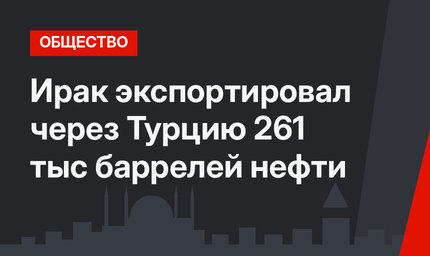 Ирак экспортировал через Турцию 261 тыс баррелей нефти 
