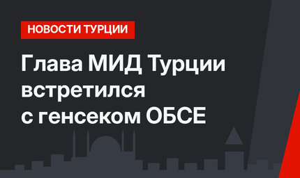 Глава МИД Турции встретился с генсеком ОБСЕ 