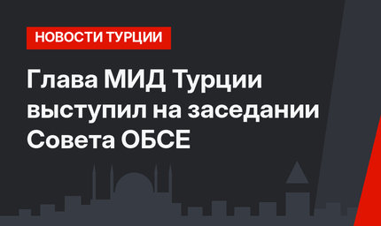 Глава МИД Турции выступил на заседании Совета ОБСЕ