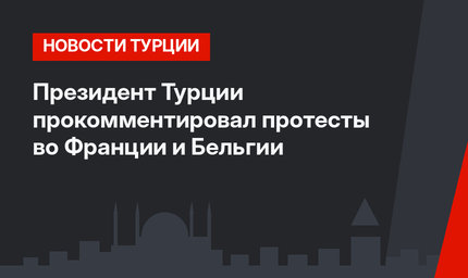 Президент Турции прокомментировал протесты во Франции и Бельгии