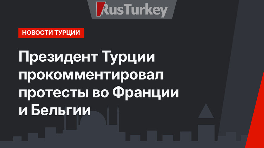 Президент Турции прокомментировал протесты во Франции и Бельгии
