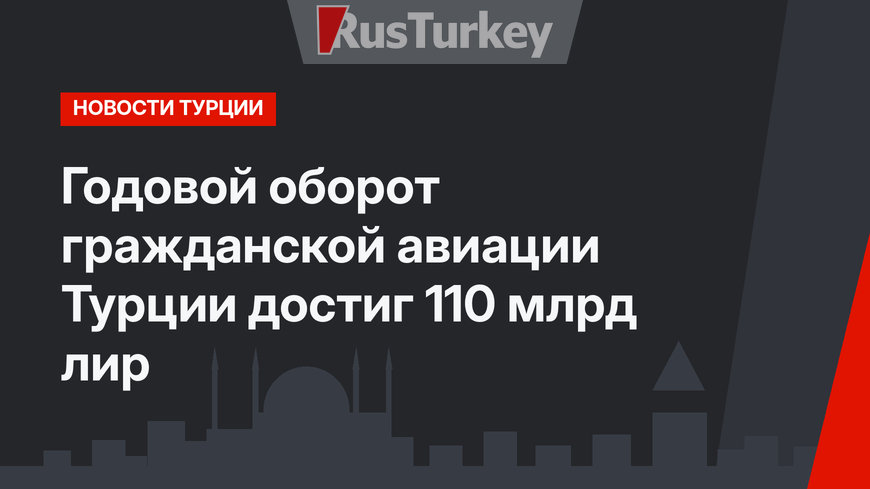 Годовой оборот гражданской авиации Турции достиг 110 млрд лир
